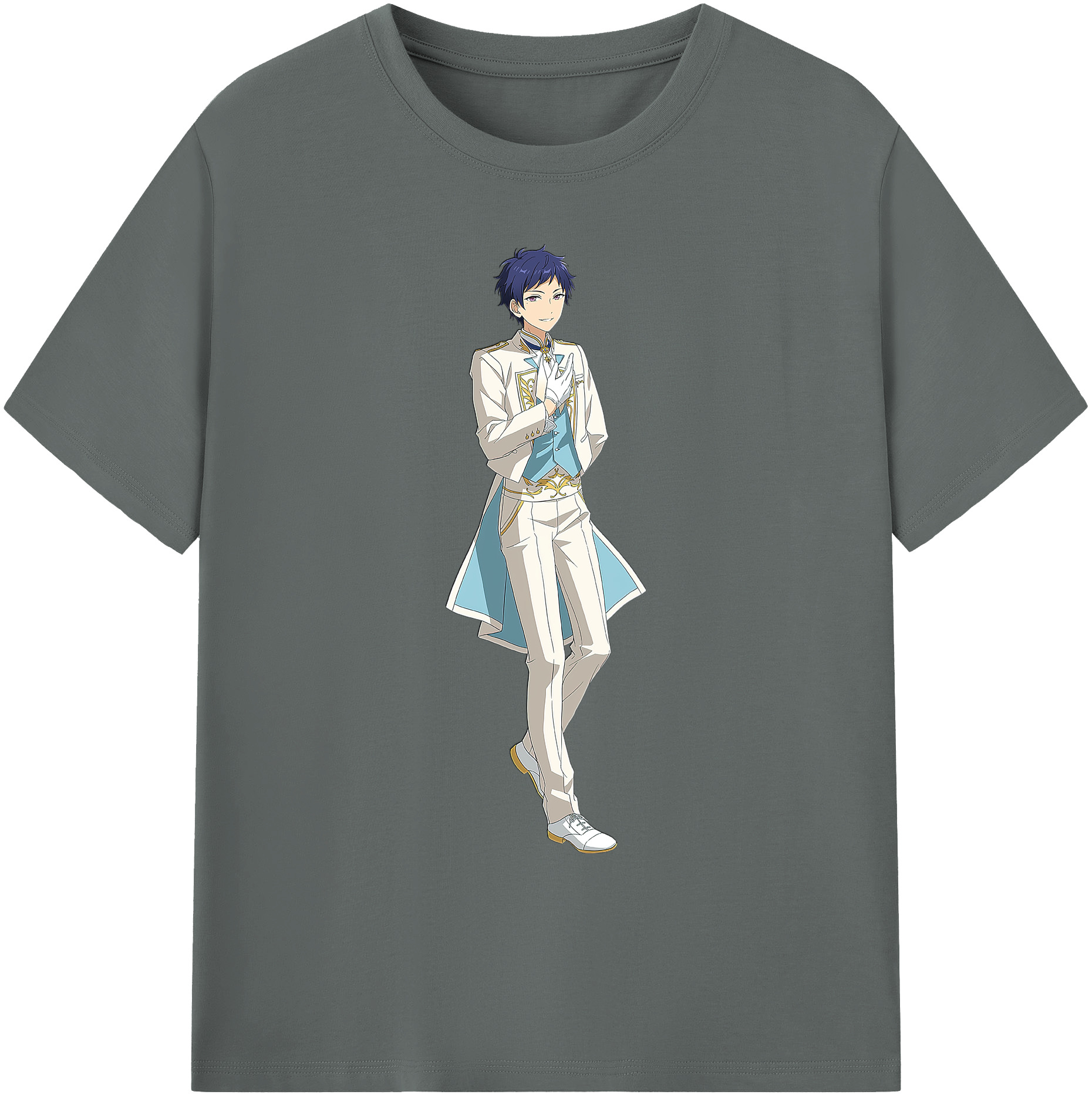 （画像用） あんさんぶるスターズ! Ensemble Stars 綿100％ メンズ半袖Tシャツ｜肌触りやわらか＆通気性